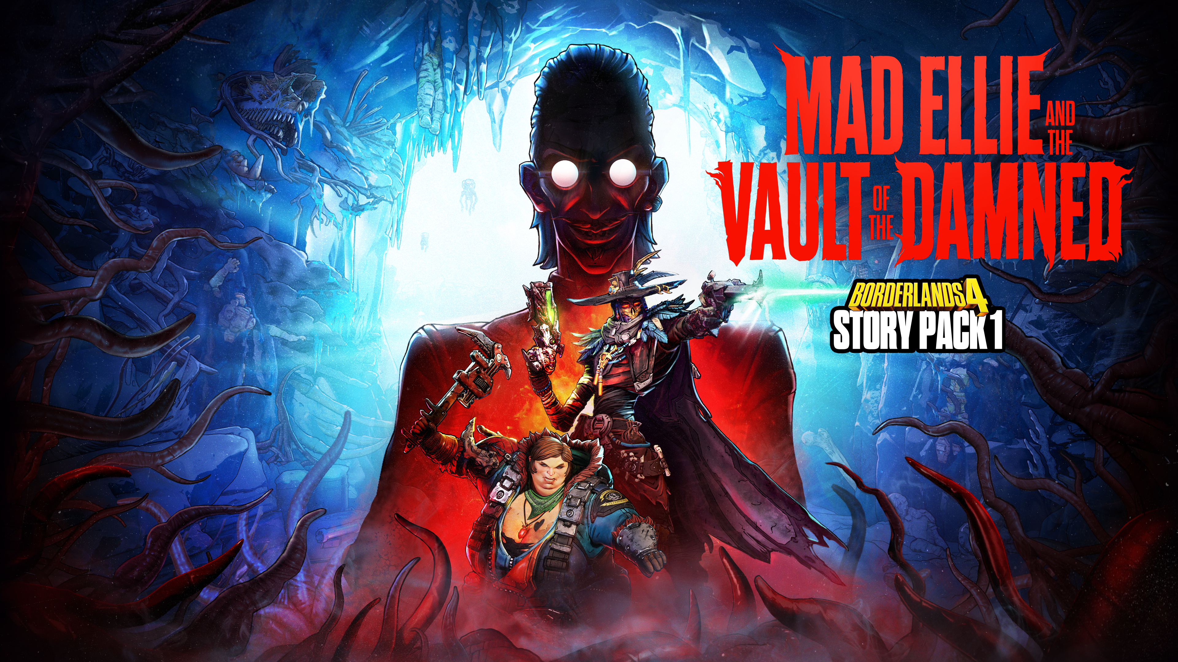 Borderlands 4 Story Pack 1: Mad Ellie and the Vault of the Damned key art featuring C4SH