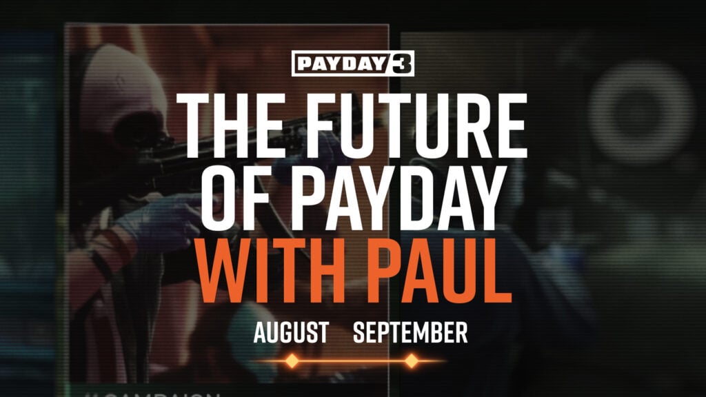Official banner for 'The Future of PAYDAY with Paul – Episode 4', the announcement of the 3rd Anniversary September Update