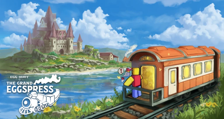 Official Egg Hunt 2026: The Grand Eggspress cover/key art (wide banner)