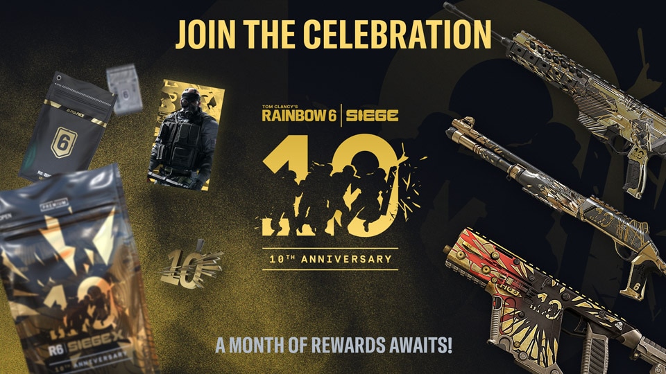 Rainbow Six Siege 10th anniversary daily rewards key art