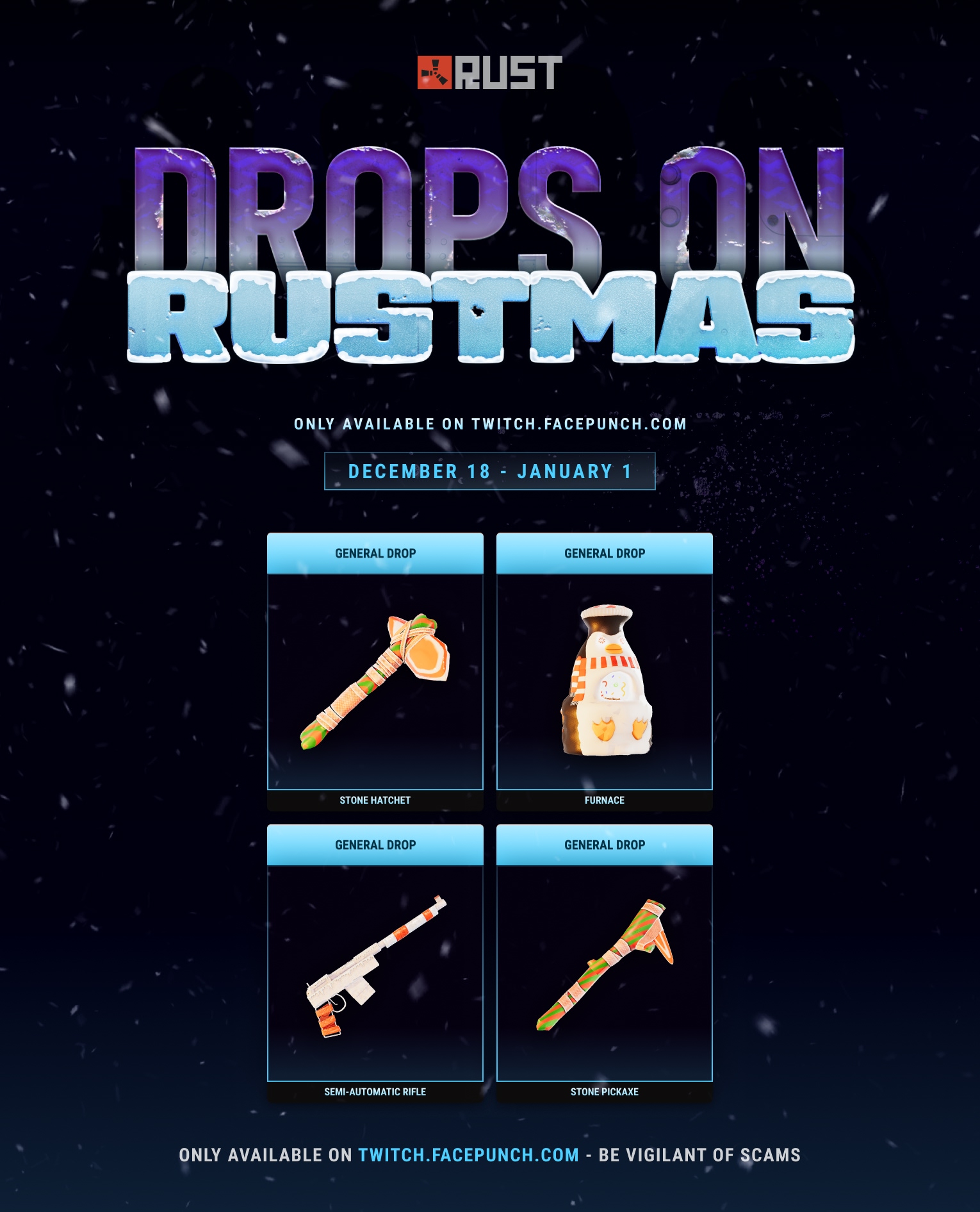 Rustmas 2025 Twitch Drops banner