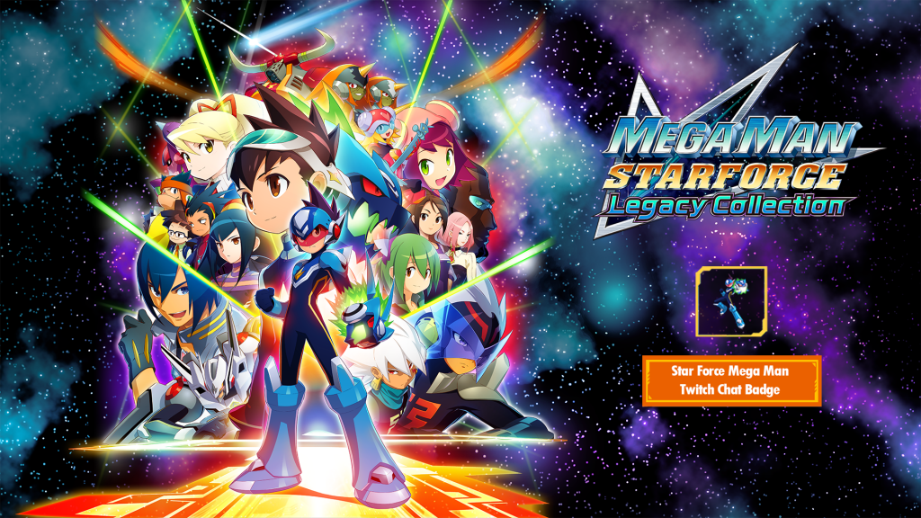 Star Force Mega Man Twitch chat badge promo image