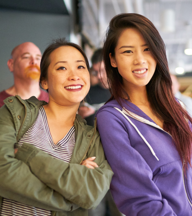 Twitch interns collaborating on a project
