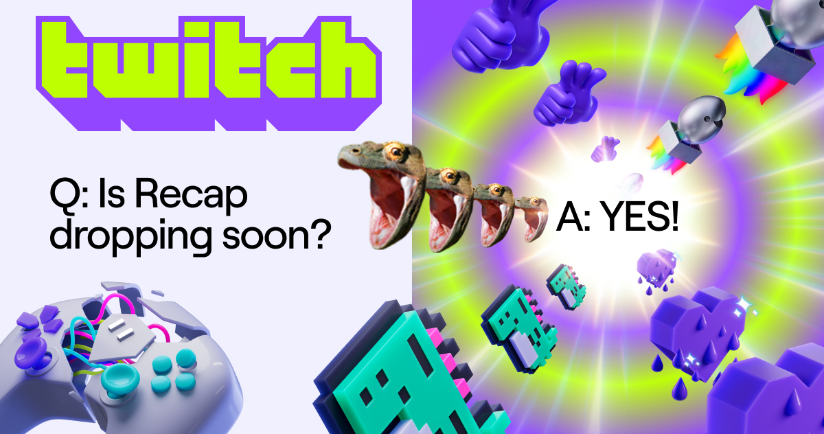 Twitch Recap 2023 banner art