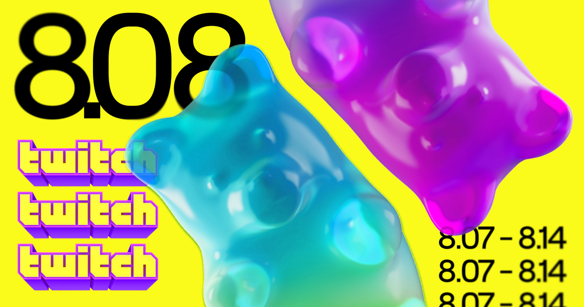 Official 8.08 Week 2026 blog header banner from Twitch