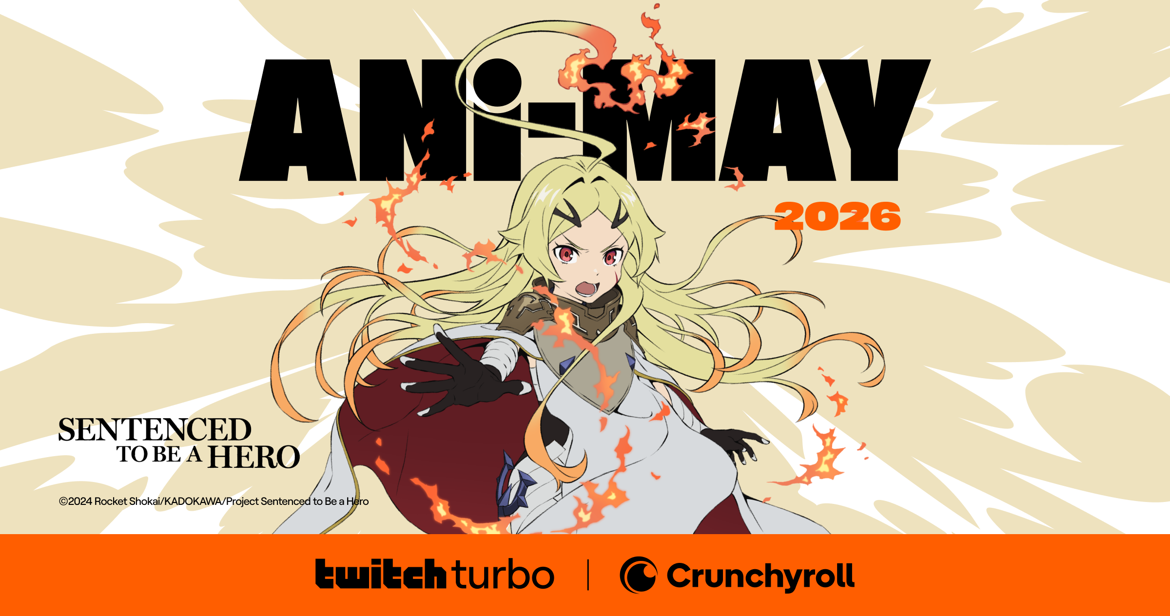 Twitch x Crunchyroll Ani-May marathon header art